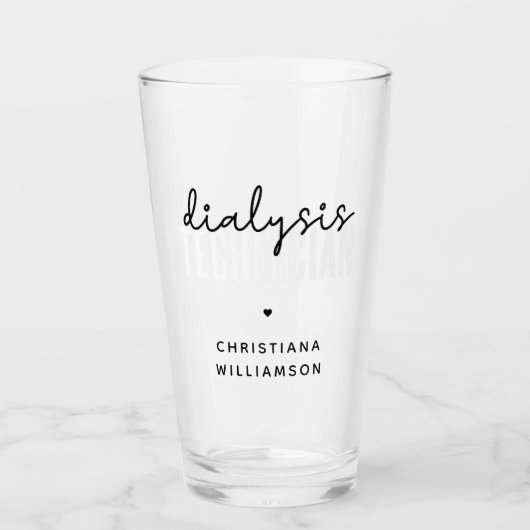 Aangepaste dialysetechnicus | Nephrology Tech Gift Glas (Voorkant)