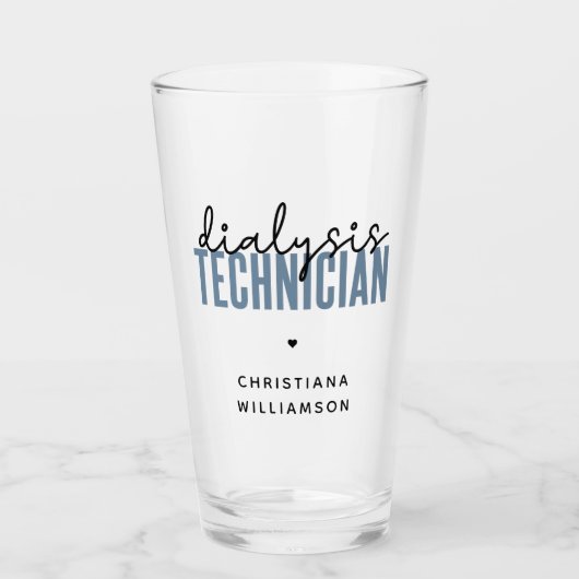 Aangepaste dialysetechnicus | Nephrology Tech Gift Glas (Voorkant)