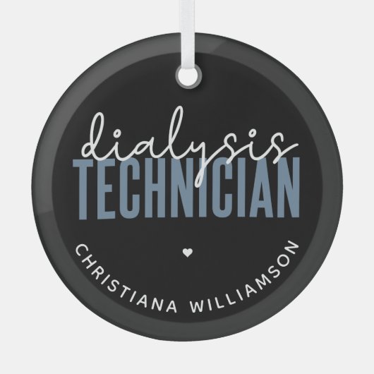 Aangepaste dialysetechnicus | Nephrology Tech Gift Glas Ornament (Voorkant)