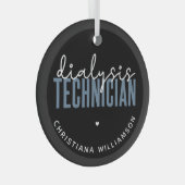 Aangepaste dialysetechnicus | Nephrology Tech Gift Glas Ornament (Voorkant Rechts)