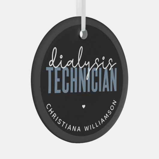 Aangepaste dialysetechnicus | Nephrology Tech Gift Glas Ornament (Voorkant Rechts)