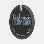 Aangepaste dialysetechnicus | Nephrology Tech Gift Glas Ornament (Voorkant links)