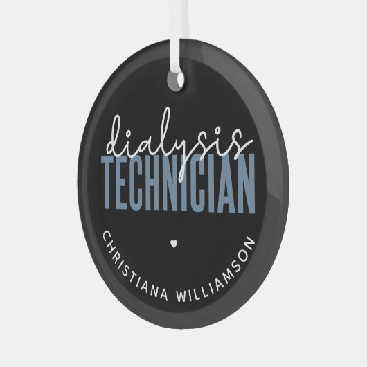 Aangepaste dialysetechnicus | Nephrology Tech Gift Glas Ornament (Voorkant links)