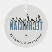 Aangepaste dialysetechnicus | Nephrology Tech Gift Glas Ornament (Achterkant)