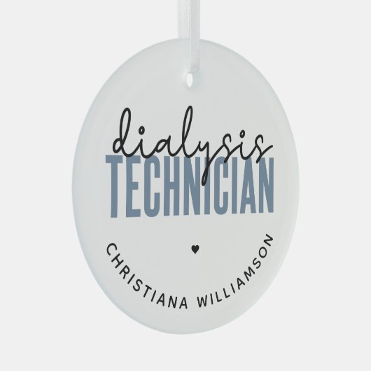 Aangepaste dialysetechnicus | Nephrology Tech Gift Glas Ornament (Voorkant Rechts)