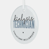 Aangepaste dialysetechnicus | Nephrology Tech Gift Glas Ornament (Voorkant links)