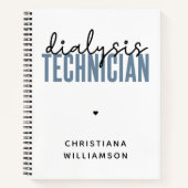 Aangepaste dialysetechnicus | Nephrology Tech Gift Notitieboek (Voorkant)