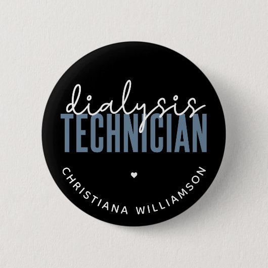 Aangepaste dialysetechnicus | Nephrology Tech Gift Ronde Button 5,7 Cm (Voorkant)