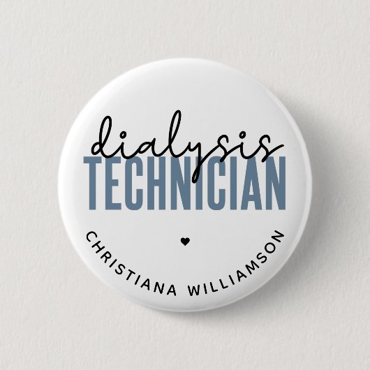 Aangepaste dialysetechnicus | Nephrology Tech Gift Ronde Button 5,7 Cm (Voorkant)