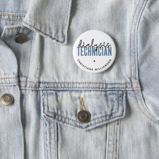 Aangepaste dialysetechnicus | Nephrology Tech Gift Ronde Button 5,7 Cm (In situ)