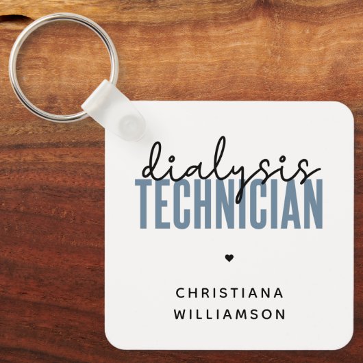 Aangepaste dialysetechnicus | Nephrology Tech Gift Sleutelhanger (Voorkant)