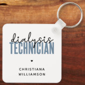 Aangepaste dialysetechnicus | Nephrology Tech Gift Sleutelhanger (Achterkant)