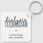 Aangepaste dialysetechnicus | Nephrology Tech Gift Sleutelhanger (Achterkant)