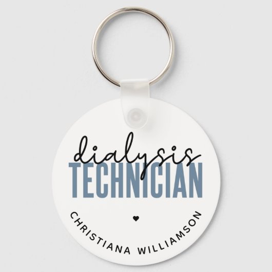 Aangepaste dialysetechnicus | Nephrology Tech Gift Sleutelhanger (Voorkant)