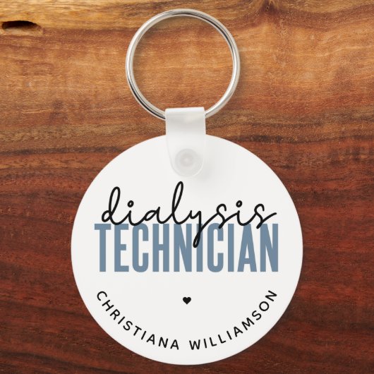 Aangepaste dialysetechnicus | Nephrology Tech Gift Sleutelhanger (Voorkant)