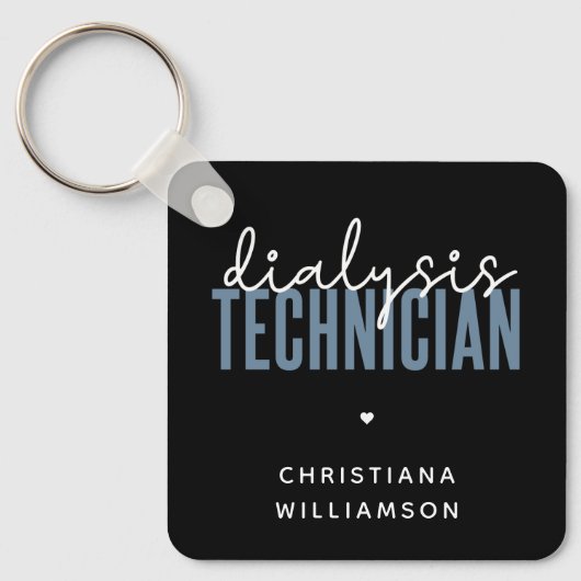 Aangepaste dialysetechnicus | Nephrology Tech Gift Sleutelhanger (Voorkant)