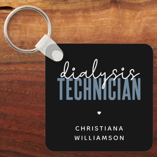 Aangepaste dialysetechnicus | Nephrology Tech Gift Sleutelhanger (Voorkant)
