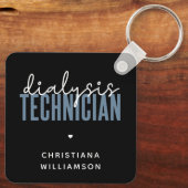 Aangepaste dialysetechnicus | Nephrology Tech Gift Sleutelhanger (Achterkant)