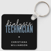 Aangepaste dialysetechnicus | Nephrology Tech Gift Sleutelhanger (Achterkant)