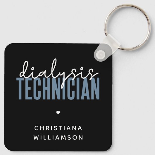 Aangepaste dialysetechnicus | Nephrology Tech Gift Sleutelhanger (Achterkant)