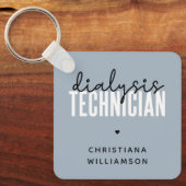 Aangepaste dialysetechnicus | Nephrology Tech Gift Sleutelhanger (Voorkant)