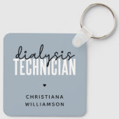 Aangepaste dialysetechnicus | Nephrology Tech Gift Sleutelhanger (Achterkant)