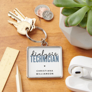 Aangepaste dialysetechnicus Nephrology Tech Gift Sleutelhanger