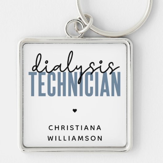 Aangepaste dialysetechnicus | Nephrology Tech Gift Sleutelhanger (Voorkant)