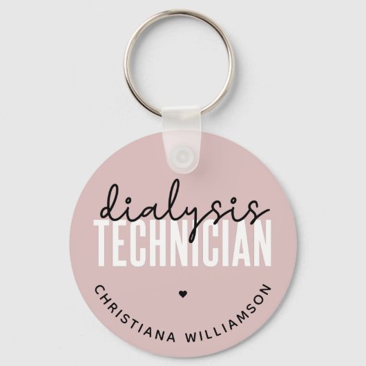 Aangepaste dialysetechnicus | Nephrology Tech Gift Sleutelhanger (Voorkant)