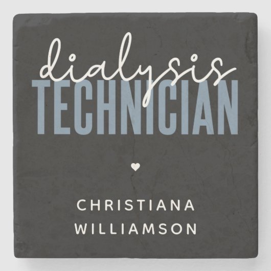Aangepaste dialysetechnicus | Nephrology Tech Gift Stenen Onderzetter (Voorkant)