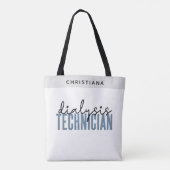Aangepaste dialysetechnicus | Nephrology Tech Gift Tote Bag (Achterkant)