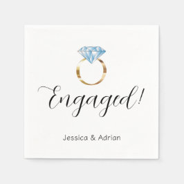 Aangepaste diamant Ring Engagement Party Servet