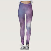 Aangepaste diepgaande Paarse Magische Galaxy-Leggi Leggings (Voorkant)