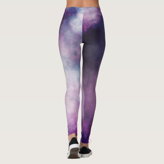 Aangepaste diepgaande Paarse Magische Galaxy-Leggi Leggings (Achterkant)