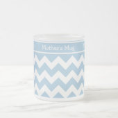 Aangepaste diepgevroren glazen Mok, blauwe en witt Matglas Koffiemok (Center)