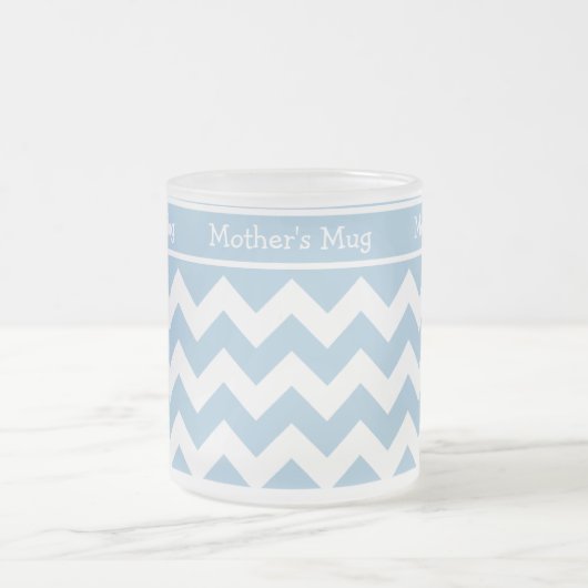 Aangepaste diepgevroren glazen Mok, blauwe en witt Matglas Koffiemok (Center)