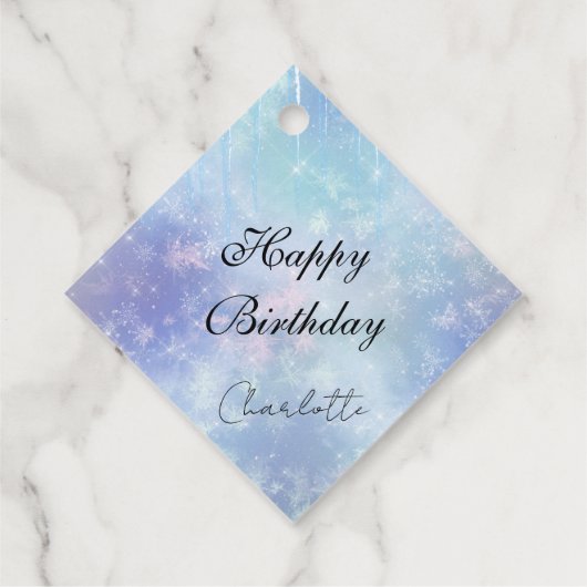 Aangepaste diepvriespictogrammen bedankjes labels (Achterkant)