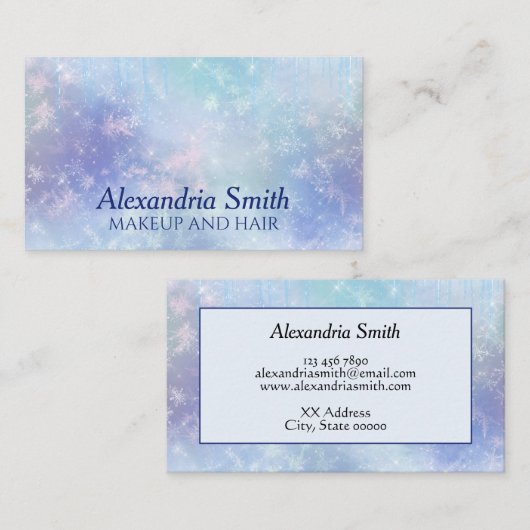 Aangepaste diepvriespictogrammen visitekaartje (Voorkant / Achterkant)