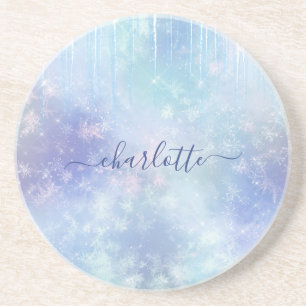 Aangepaste diepvriespictogrammen zandsteen onderzetter