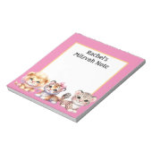 Aangepaste dieren meisjes Mitzvah-notities Notitie Notitieblok (Linkerzijde)