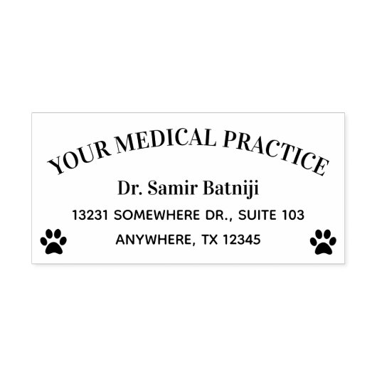Aangepaste dierenarts Dierenarts Pet Lover Zelfinktende Stempel (Design)