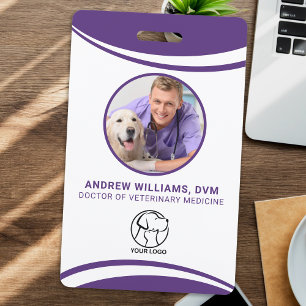Aangepaste dierenarts Foto Naam ID Badge