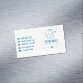 Aangepaste dierenarts met QR-code Magnetisch Visitekaartje (Voorbeeld)