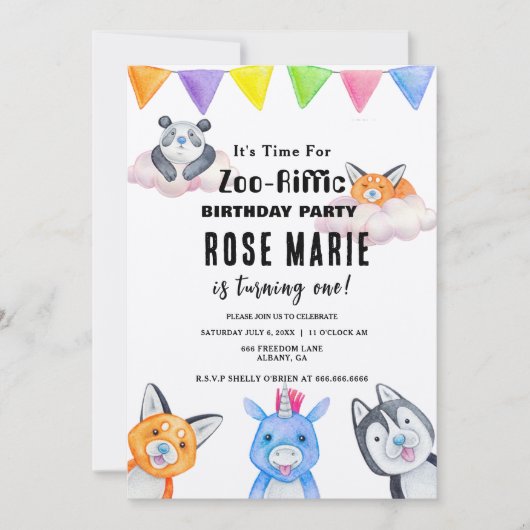 Aangepaste dierentuin - Reffic, Verjaardag van bab Kaart (Voorkant)