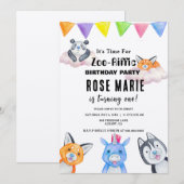 Aangepaste dierentuin - Reffic, Verjaardag van bab Kaart (Voorkant / Achterkant)