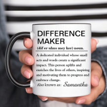 Aangepaste Difference Maker definitie koffie