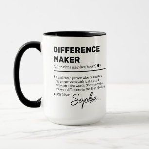 Aangepaste Difference Maker-mok, waarderingscadeau Mok