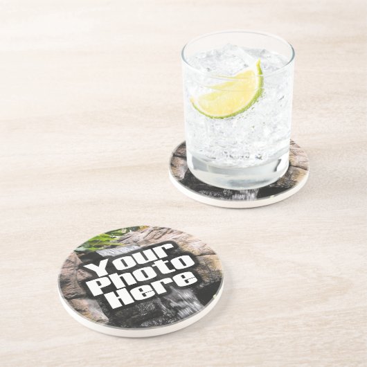 Aangepaste digitale foto Voeg je Afbeelding toe Zandsteen Onderzetter (Zijkant)