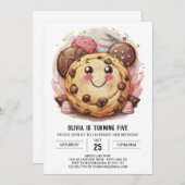 Aangepaste digitale grillige cookies Verjaardag Kaart (Voorkant / Achterkant)