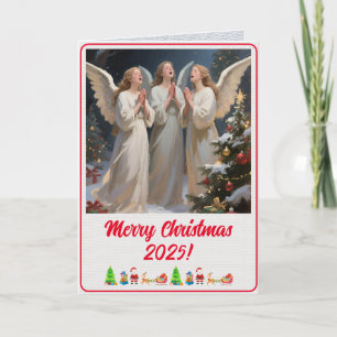 Aangepaste Digitale Kerstengelen Schildering Kerst Kaart